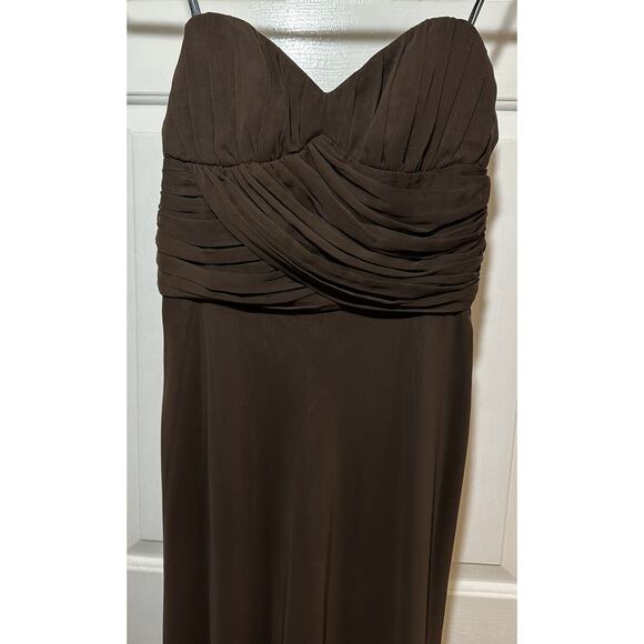 NWT ABS Collection Allen Schwartz Brown Formal Dress Size 4 - Picture 3 of 6